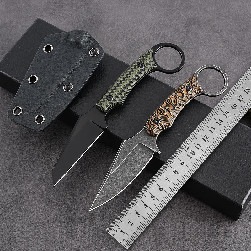 Cuchillo de garra, cuchillo táctico, cuchillo recto pequeño, cuchillo para exteriores, cuchillo de bolsillo, cuchillo de autodefensa, cuchillo de supervivencia para la naturaleza