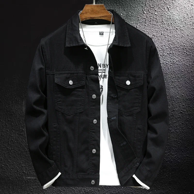 Chaqueta vaquera hombre clásica vintage verde militar urbana informal - imagen 4