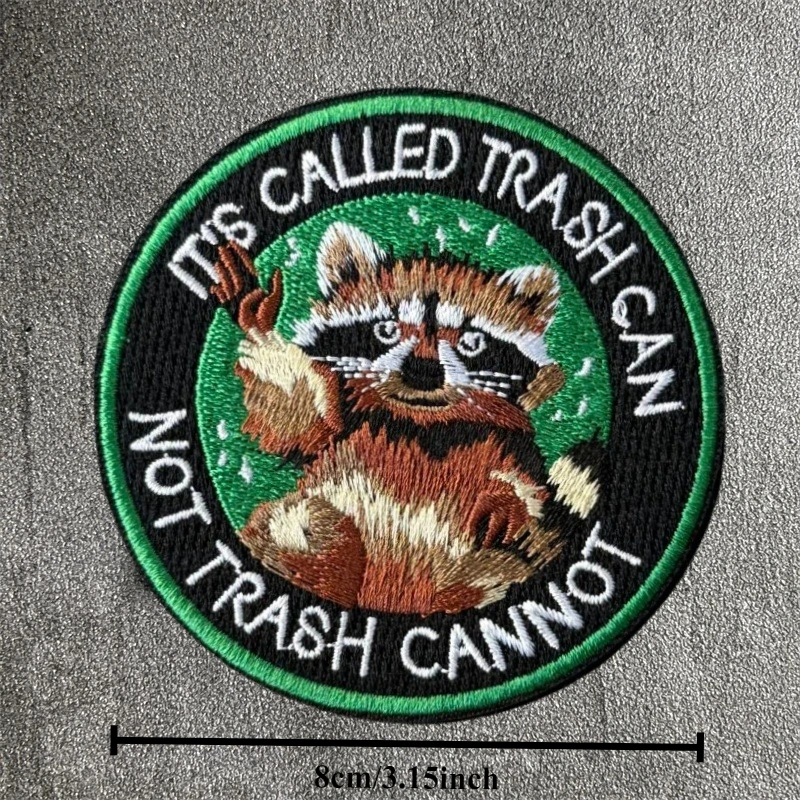 Parche bordado de mapache militar (animal) para ropa, gancho para ropa, insignia de moral táctica, parches, pegatina para mochila, brazalete - imagen 3