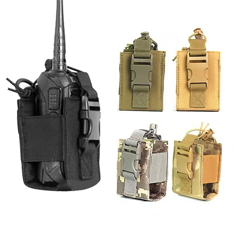 Bolsa táctica Molle para Walkie Talkie, bolsa de almacenamiento para interfono, bolsa para Radio al aire libre, estuche protector para walkie-talkie para caza - imagen 2