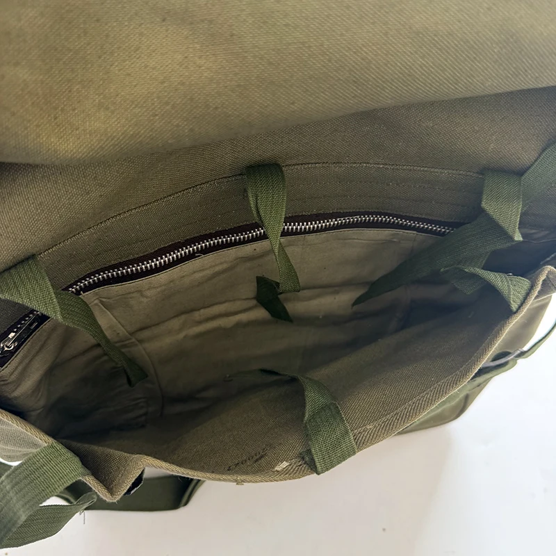 Bolsa de comunicación para senderismo al aire libre, bolso cruzado de lona de comunicación verde militar - imagen 2