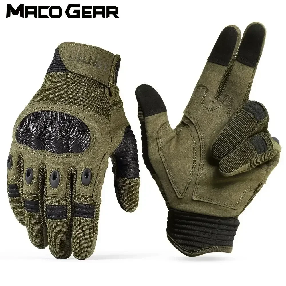 Guantes tácticos con pantalla táctil para hombre, manoplas antideslizantes para montar en bicicleta, esquí, entrenamiento, escalada, Airsoft, caza y combate - imagen 2