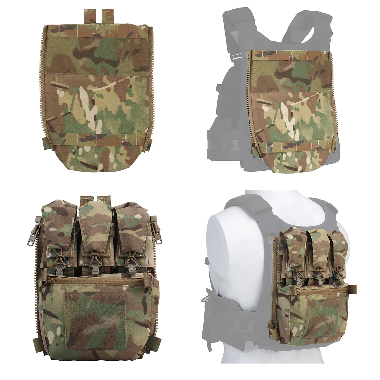 Bolsa de panel trasero Modular para chaleco de PC V5, subbolsa Compatible con bolsas de vejiga de agua de 3L - imagen 2