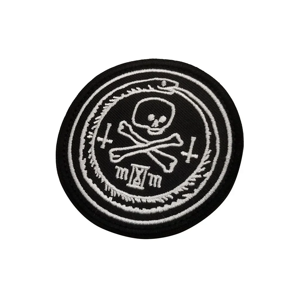 Parches bordados del imperio de la muerte de Rusia, Kornilov para ropa, brazalete militar, insignias tácticas de moral en mochila - imagen 4