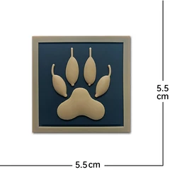 Parche PVC táctico pata de lobo – Insignia adhesiva para uniforme