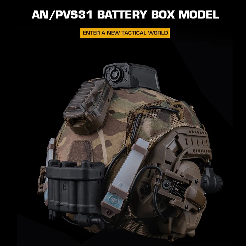 Casco táctico NVG AN-PVS31 modelo simulado con función de luz versión sin función solo decoración - imagen 3