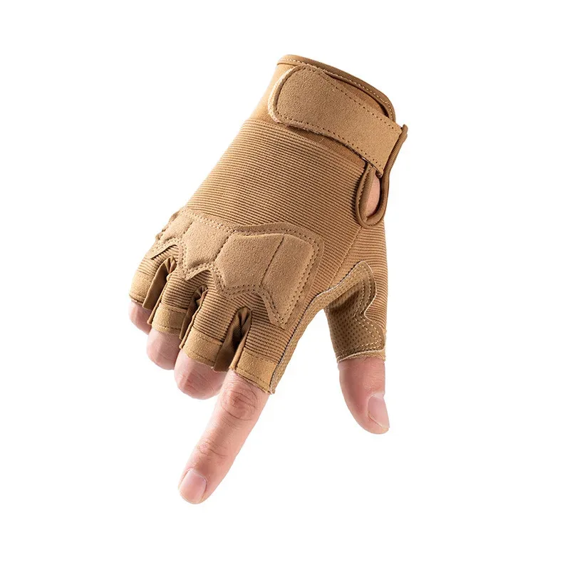 Guantes tácticos antideslizantes de medio dedo unisex para caza - imagen 3