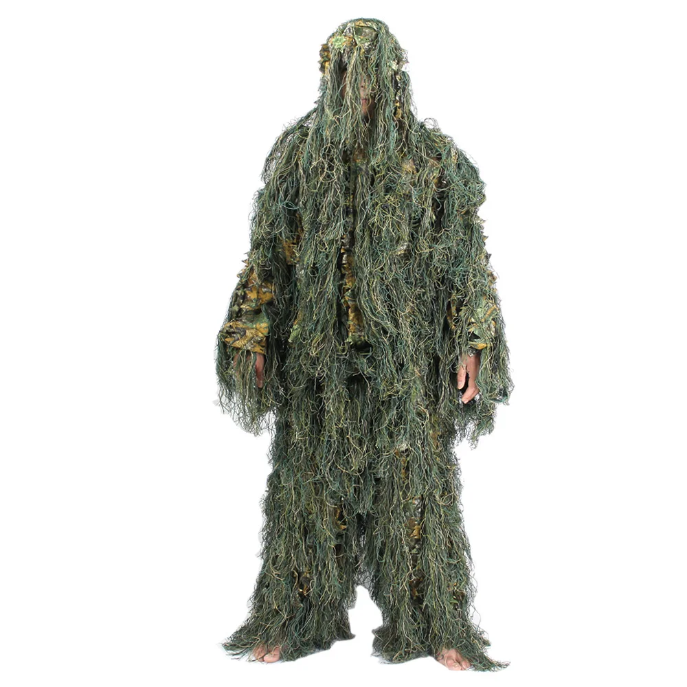 Traje Ghillie de caza 3D, ropa de camuflaje táctico de francotirador, Paintball de caza, traje de simulación de avistamiento al aire libre, nuevo - imagen 4