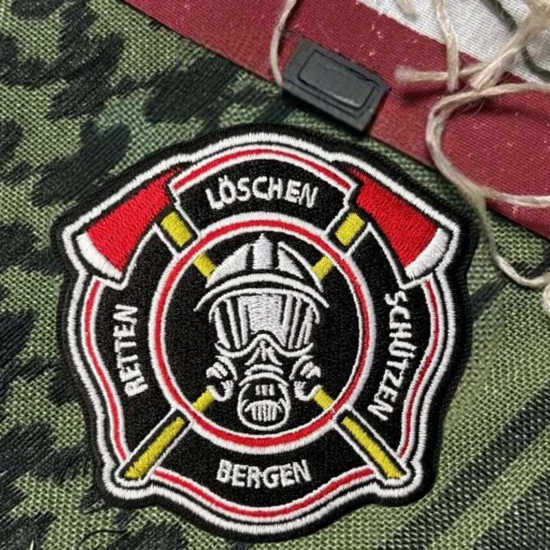 Parche táctico bomberos rescate con gancho y bucle para ropa - imagen 4