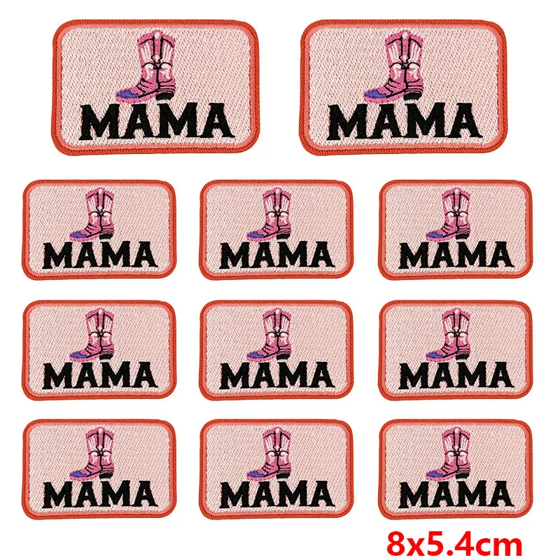 10 unids/lote, venta al por mayor, apliques de letras de dibujos animados, parches para planchar en ropa, frases/texto, parches bordados para pegatinas de ropa - imagen 4