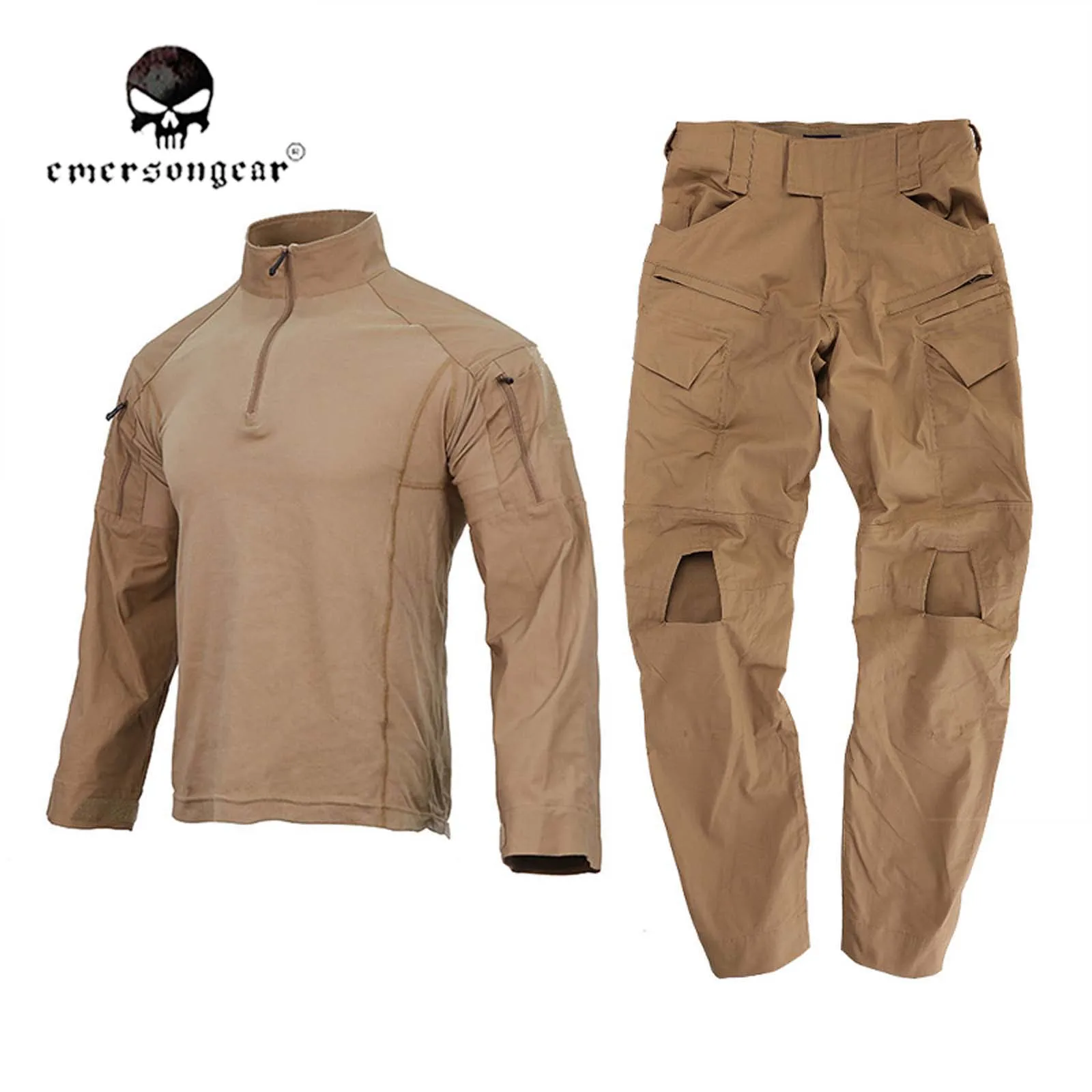 Emersongear-Conjunto de uniforme de combate táctico E4 para hombre, traje de camuflaje, camisa de entrenamiento de caza al aire libre, pantalones, Tops, pantalones Cargo de servicio - imagen 4