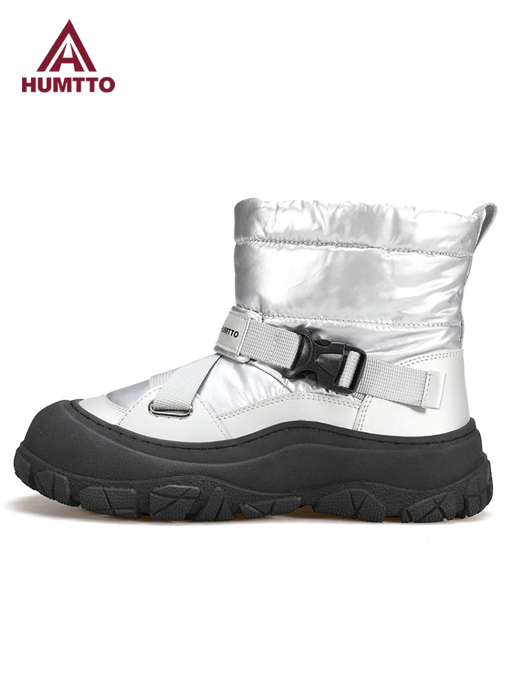 HUMTTO botas de nieve al aire libre para caminar, zapatos de senderismo para mujer, botas de esquí cálidas de lana de alta calidad para invierno, botas de nieve impermeables, zapatillas de trekking - imagen 2