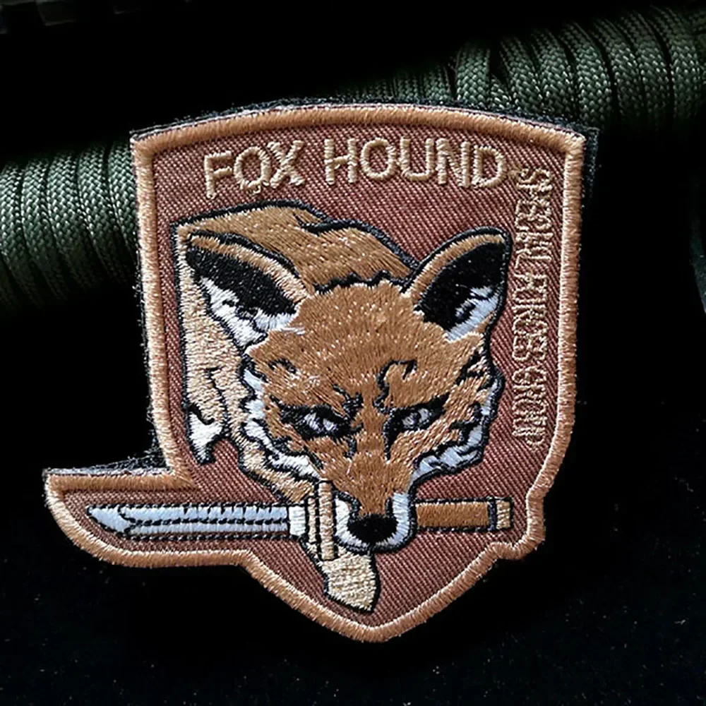 FOXHOUND-Parches tácticos bordados, Parche de gancho y bucle, insignias de Moral del Ejército militar, apliques de brazalete, mochila, pegatinas de sombrero - imagen 4