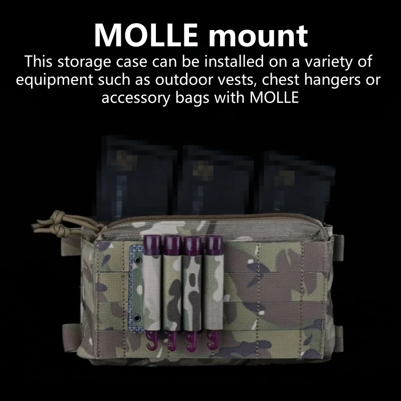 Cubierta de almacenamiento de palo fluorescente de rescate de supervivencia para acampar al aire libre, accesorios para equipos al aire libre, sistema MOLLE de montaje - imagen 4