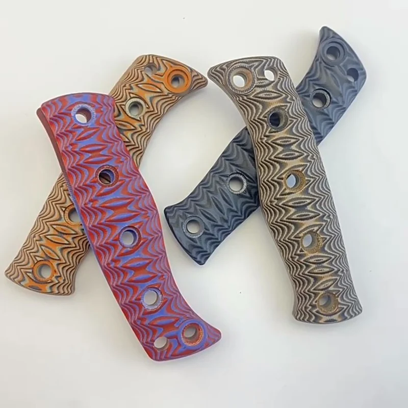 4 colores CNC G10 hecho cuchillo mango parches escalas para Original Benchmade fijo Adamas 375 cuchillos agarre reemplazar piezas con tornillos - imagen 3