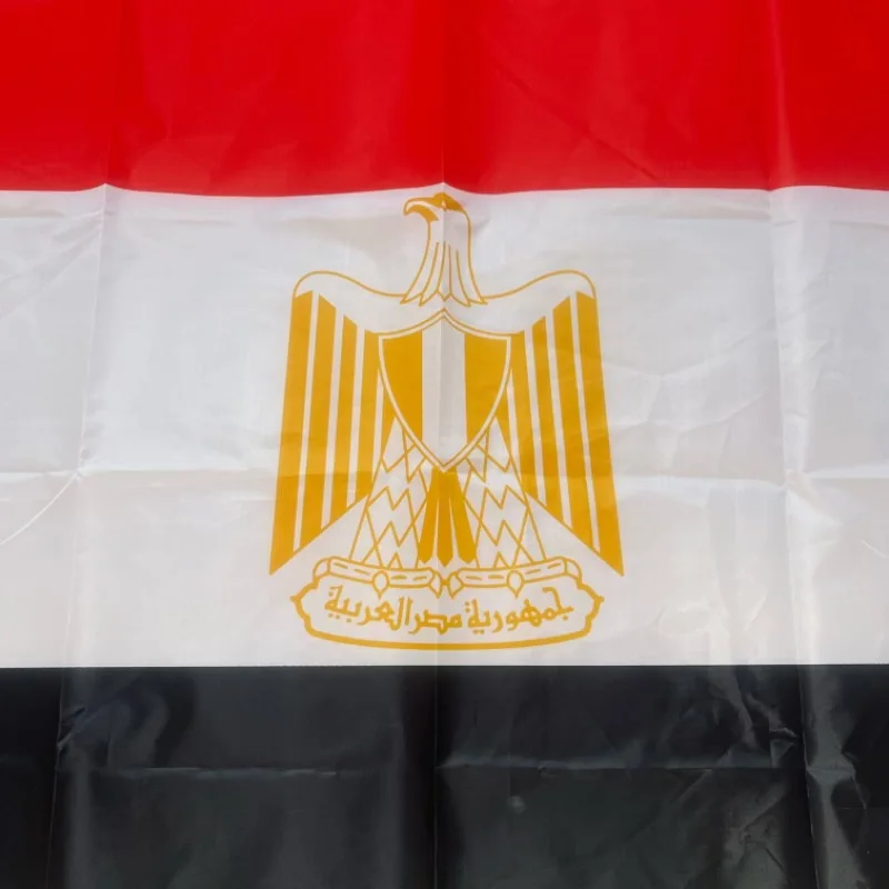 YI XIN-Bandera de Egipto de doble cara, poliéster impreso, 90x150cmEG EGY, alta calidad, para Decoración - imagen 3
