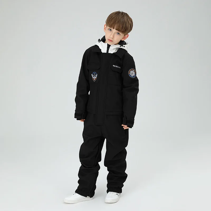SEARIPE Cortavientos Impermeable Niño – Conjunto Esquí Snowboard - imagen 5