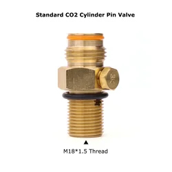 Válvula de pasador de tanque de Co2 estándar, rosca M18 x 1,5, nueva