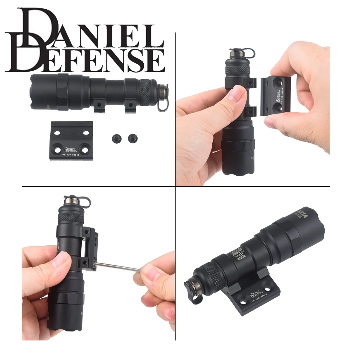 DANIEL DEFENSE M-LOK luz de explorador montaje lateral DD CNC Keymod M-LOK Rail para SureFire M300 M600 MOD PLH-V2 OKW linterna táctica - imagen 5