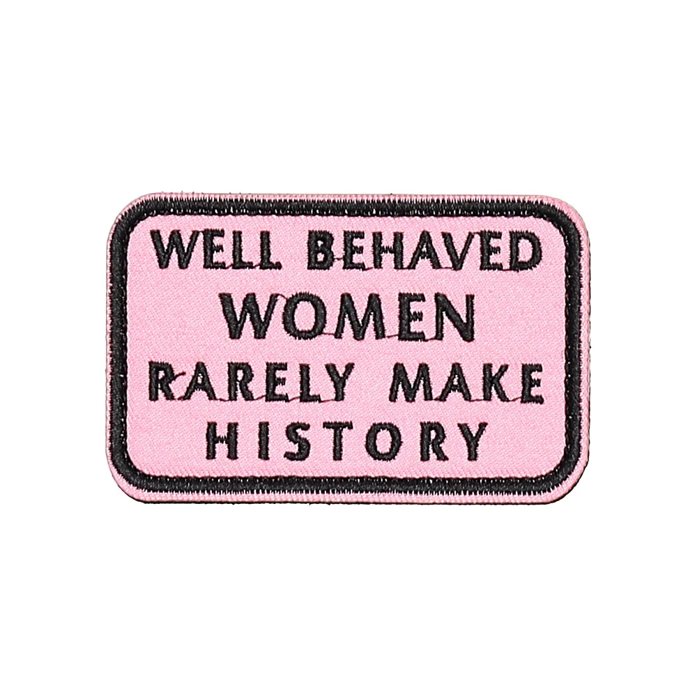 Parche de Meme de Velcros para mujer, citas tácticas de moral, insignia de sujeción con gancho bordado divertido para mochila Molle, pantalones vaqueros