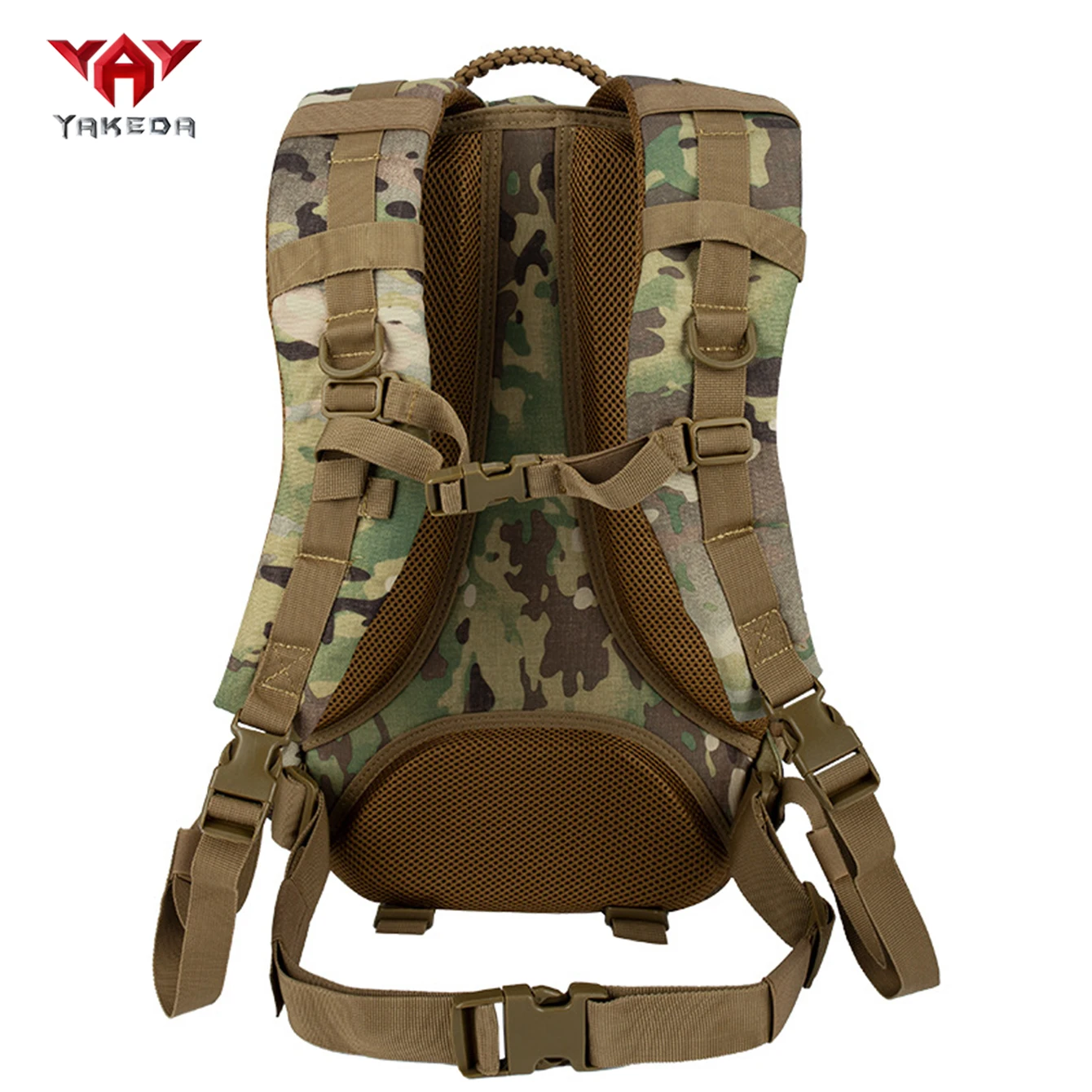 Mochila YAKEDA para acampar y montañismo, sistema MOLLE, bolsa de caza al aire libre multicapa de gran capacidad, viene con insignia americana - imagen 3