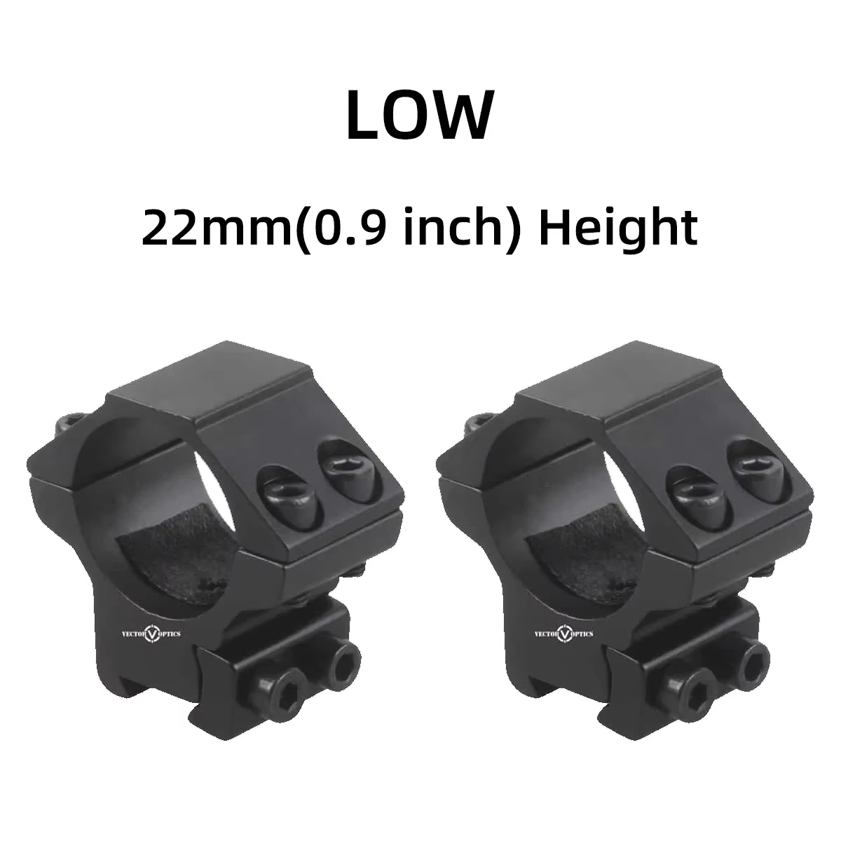 Vector Optics monturas Dovetail para riel con rosca y tope metálico - imagen 3