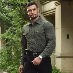 HAN WILD Camisa Táctica de Secado Rápido Manga Larga para Hombre