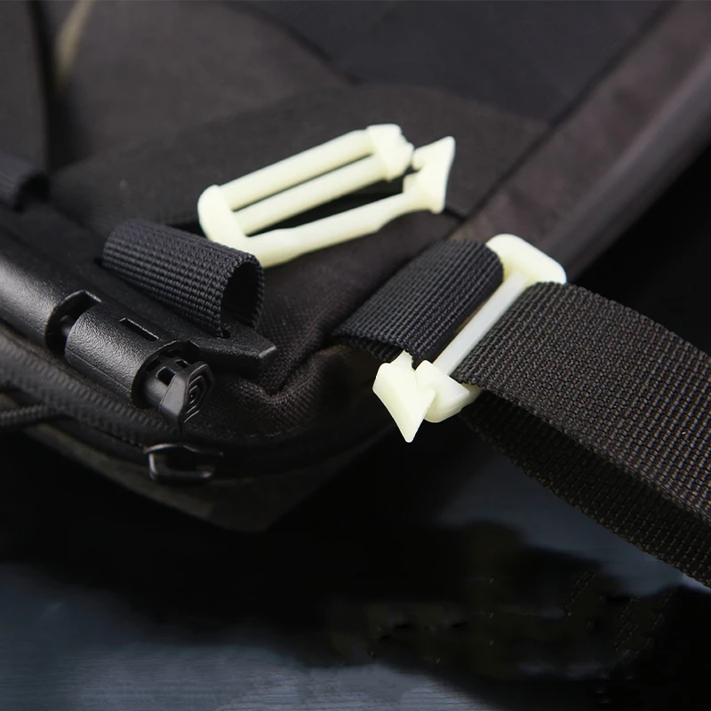 Hebilla colgante unidireccional desmontable luminosa, correa de 1 pulgada para mochila al aire libre, reequipamiento, gancho de nailon, accesorio de extensión multifunción - imagen 3