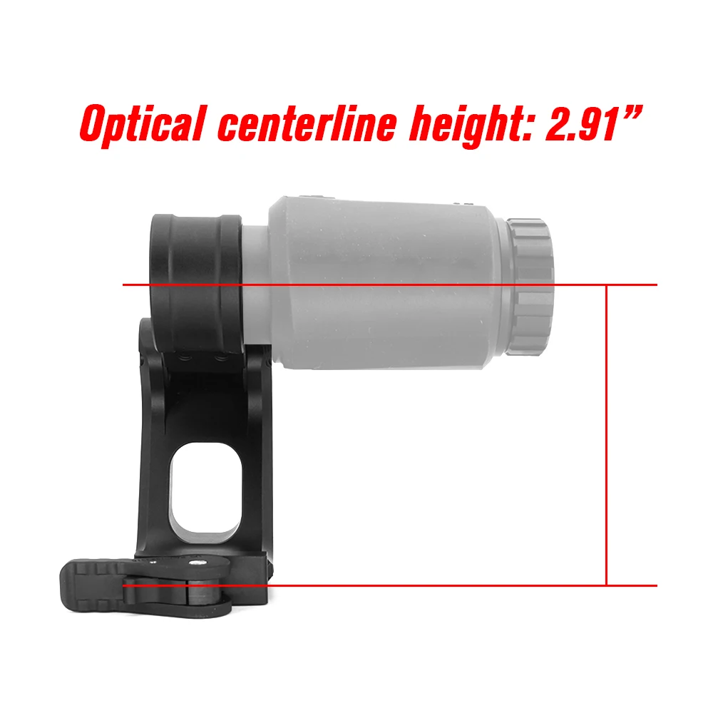 Montura de objetivo táctico FTC de 2,91 ", palanca QD abatible al centro, alcance óptico de liberación rápida para lupa de 30mm - imagen 4