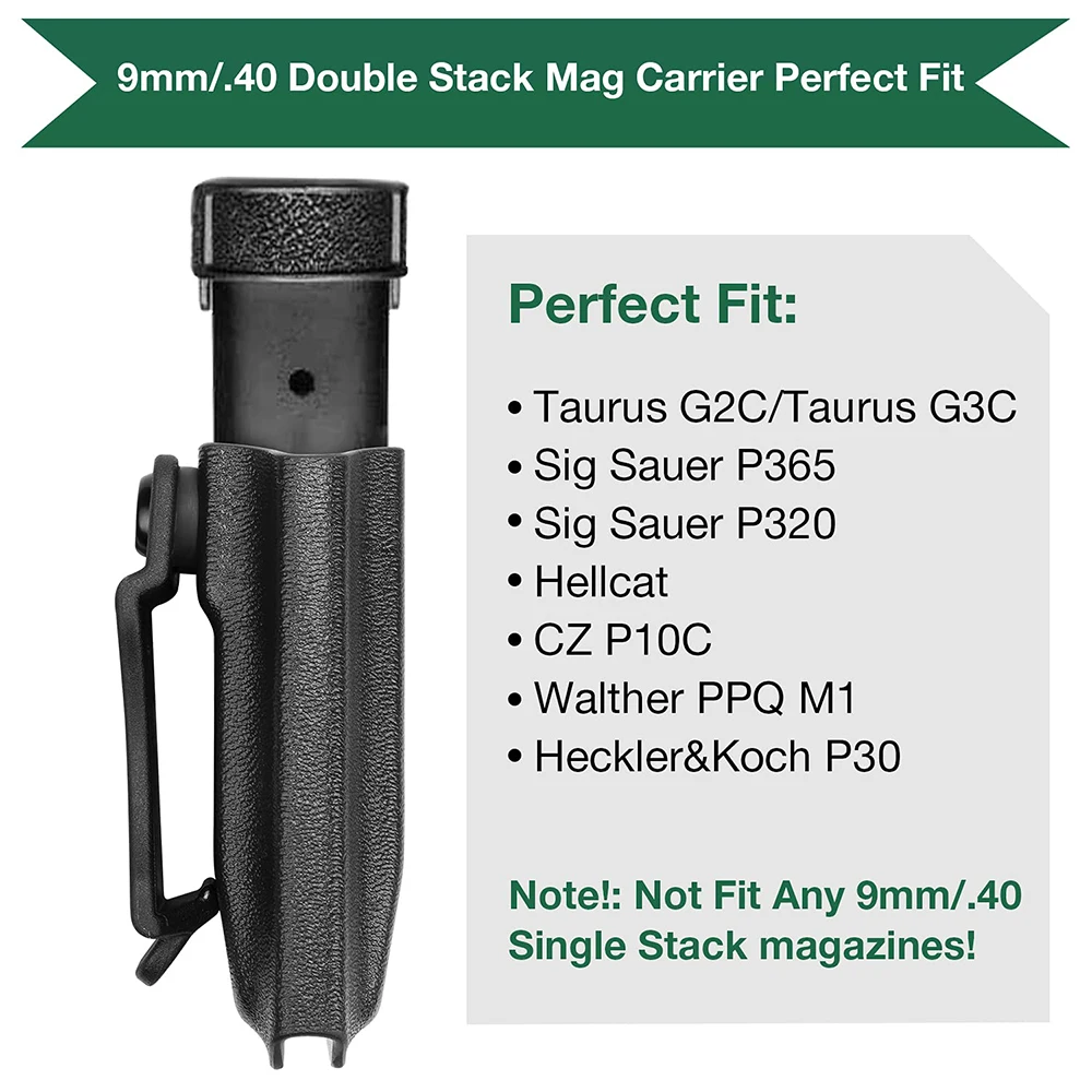 Funda Universal para revistas IWB/OWB, funda para ocultar Mag, soporte Kydex Mag para 9mm/.40, doble pila Glock 17 Glock 19 - imagen 3