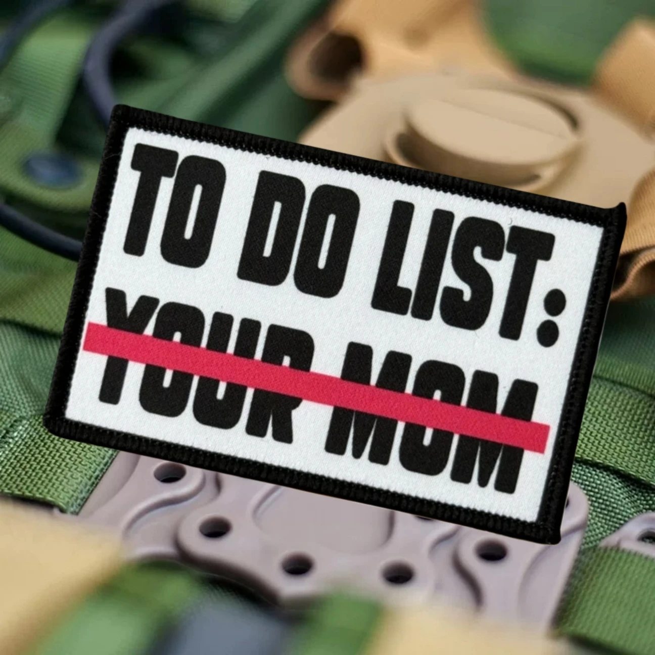 Lista de tareas: parche de tu mamá, insignia de moral táctica, parches de gancho y bucle impresos, pegatina de mochila personalizada del ejército militar táctico - imagen 3