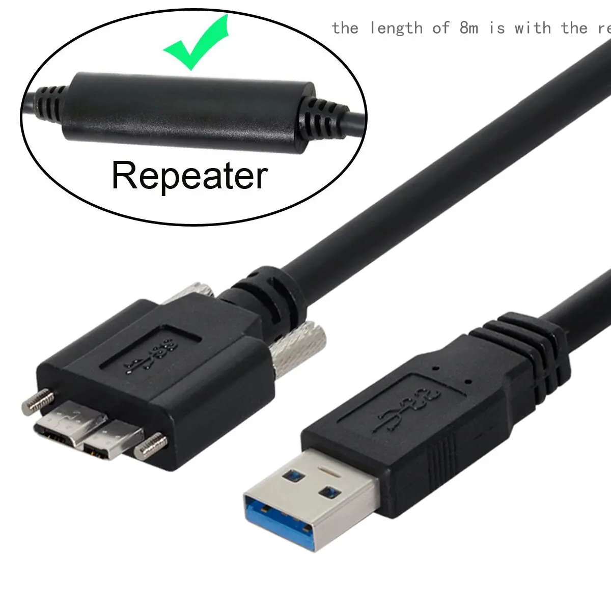 CY-Cable USB 3,0 tipo A macho A Micro USB 3,0 B macho con tornillos de Panel de montaje para disco duro de teléfono móvil - imagen 4