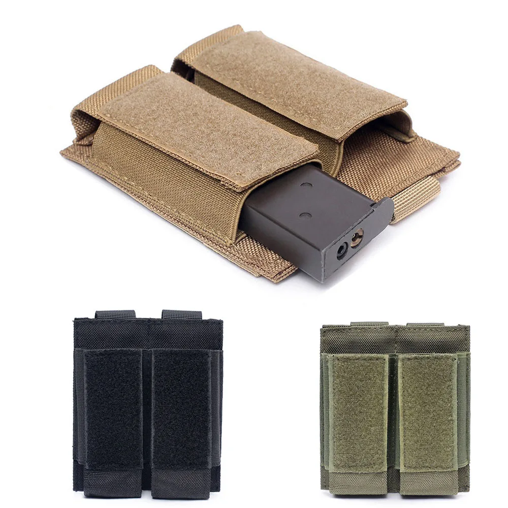 Bolsa para revistas de 9mm, bolsa para revistas de pistola, pistola táctica de dibujo rápido MOLLE, bolsa doble Mag, Kit de herramientas EDC, accesorio de caza - imagen 2