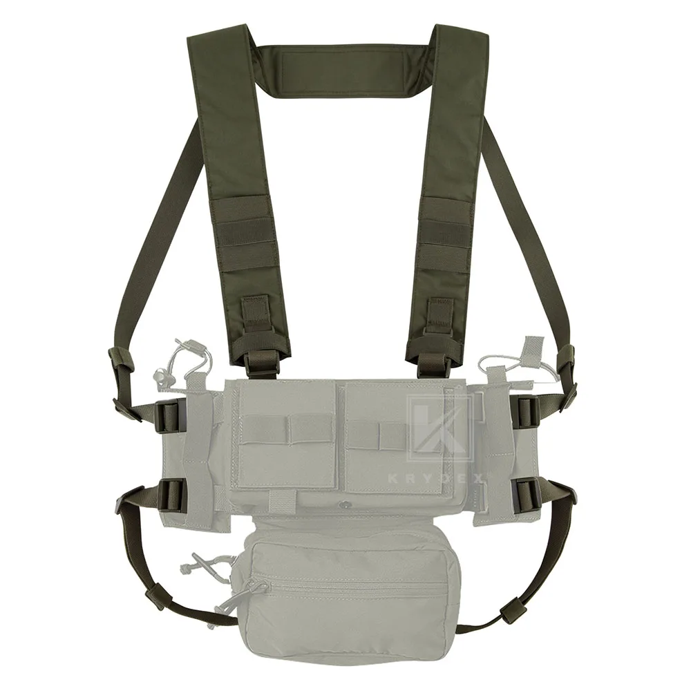 KRYDEX Micro Fight Fat Strap H arnés para MK3 MK4 D3CRM plataforma de pecho estilo Spiritus correa de hombro y trasera con hebilla masculina y femenina - imagen 3