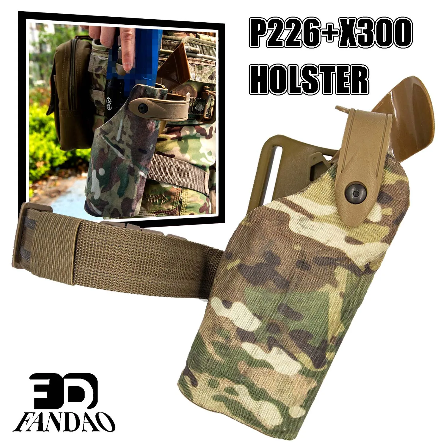 Funda táctica 6004 QLS – Pierna caída para P320 P226 y Glock