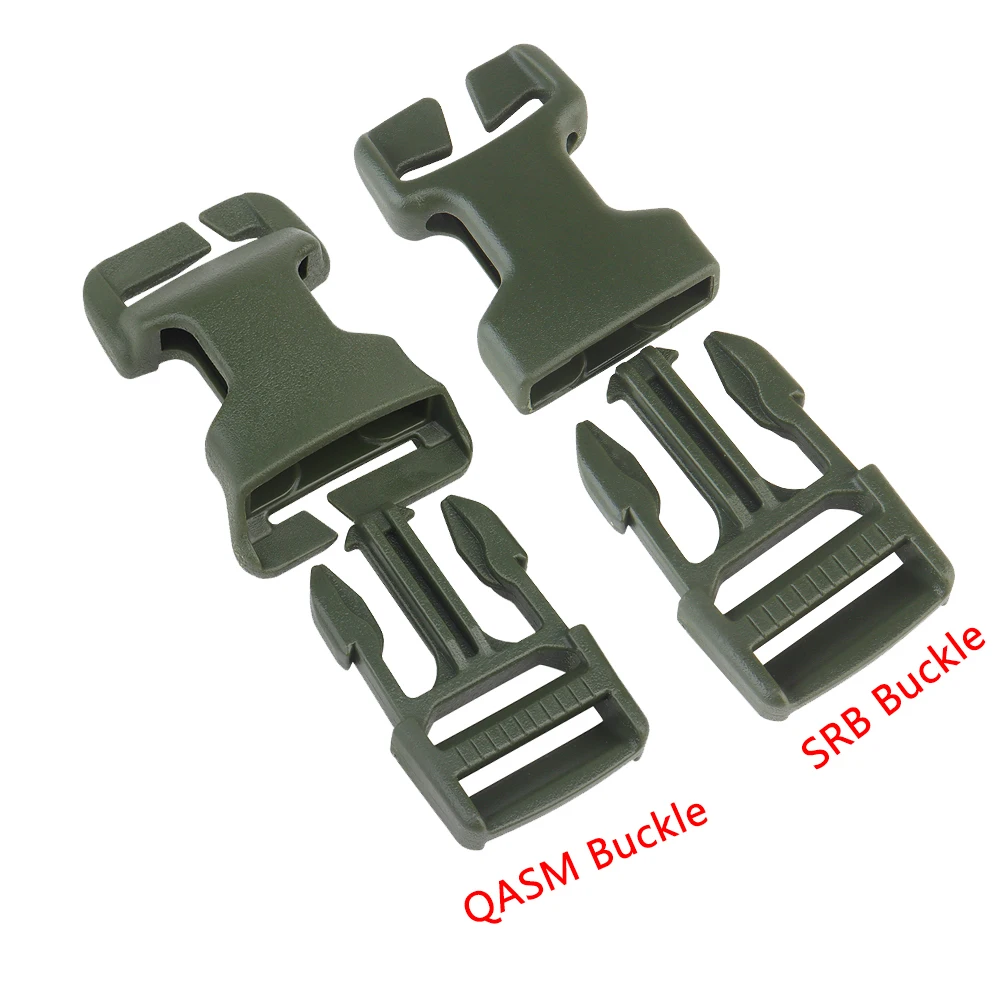 Hebillas tácticas QASM SRB de 1 pulgada, hebilla de Liberación lateral, fijación rápida, montaje en superficie, equipo de caza, chaleco, punto de fijación Modular, 10 Uds. - imagen 2