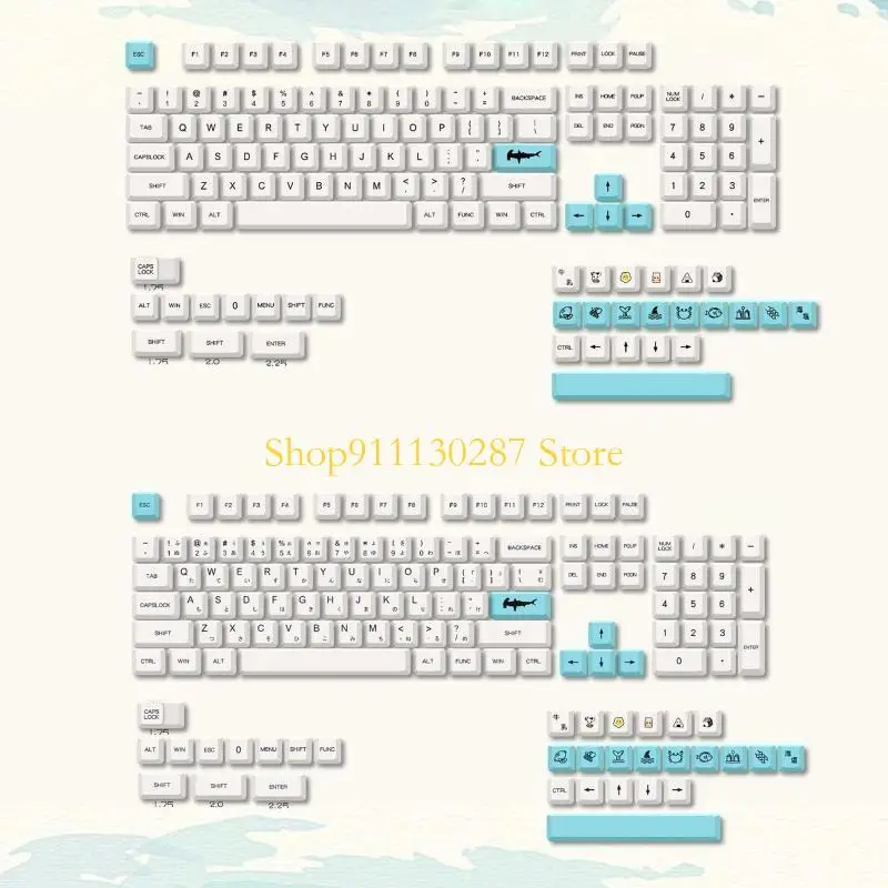 J1HC 135 teclas/juego XDA perfil sal Keycap PBT tinte sublimación para teclas 6.25U para teclado mecánico DIY 60 96 - imagen 4