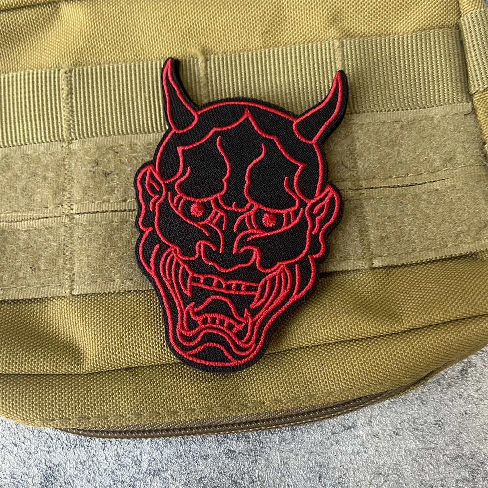 "Demon" Punk Tactical Morale Armband Embroidery Hook and Loop Patches for Clothing Punk Emblems Backpack Sticker - imagen 5