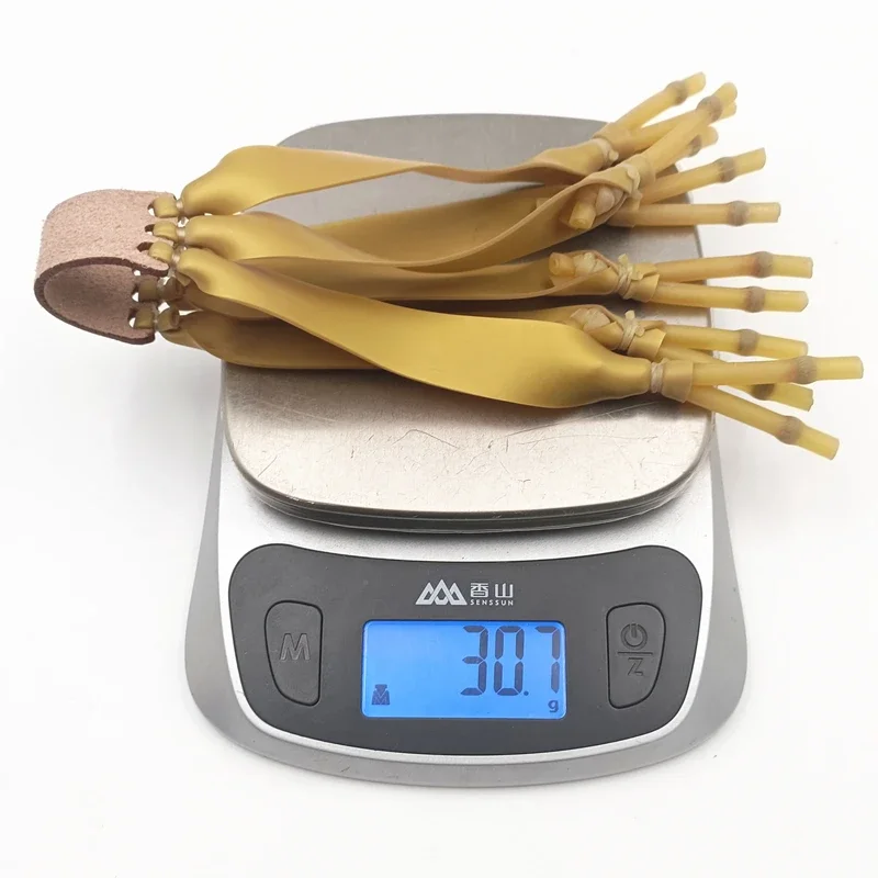 Tirachinas de bola de tarjeta de alta elasticidad, banda de goma plana, Catapulta de caza de jungla al aire libre, accesorios de tiro, 12 hebras - imagen 5