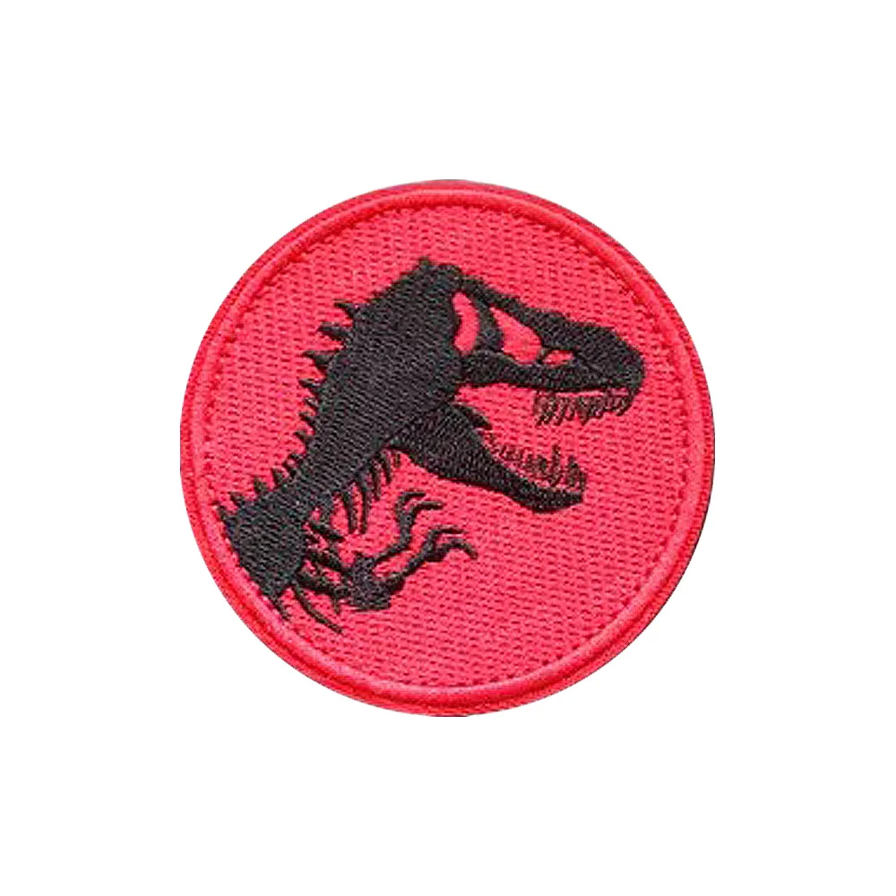 Parches bordados de dinosaurio, insignia de Tigre y conejito, pegatina táctica tejida, apliques con bucle de gancho para mochila y ropa - imagen 2