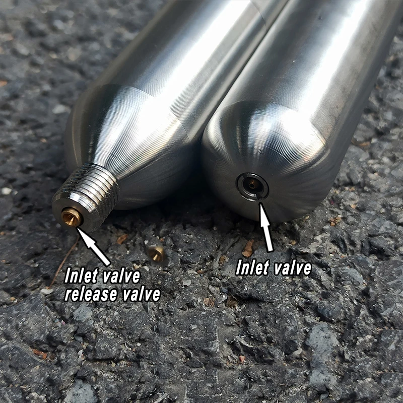 Recambio de cilindro de Gas de alta presión, 33g, 45g, 1/2-20UNF, 3/8-24UNF, para cocina, neumático, café, vino, Soda, cerveza, Bar, chaleco salvavidas, Airbag - imagen 5