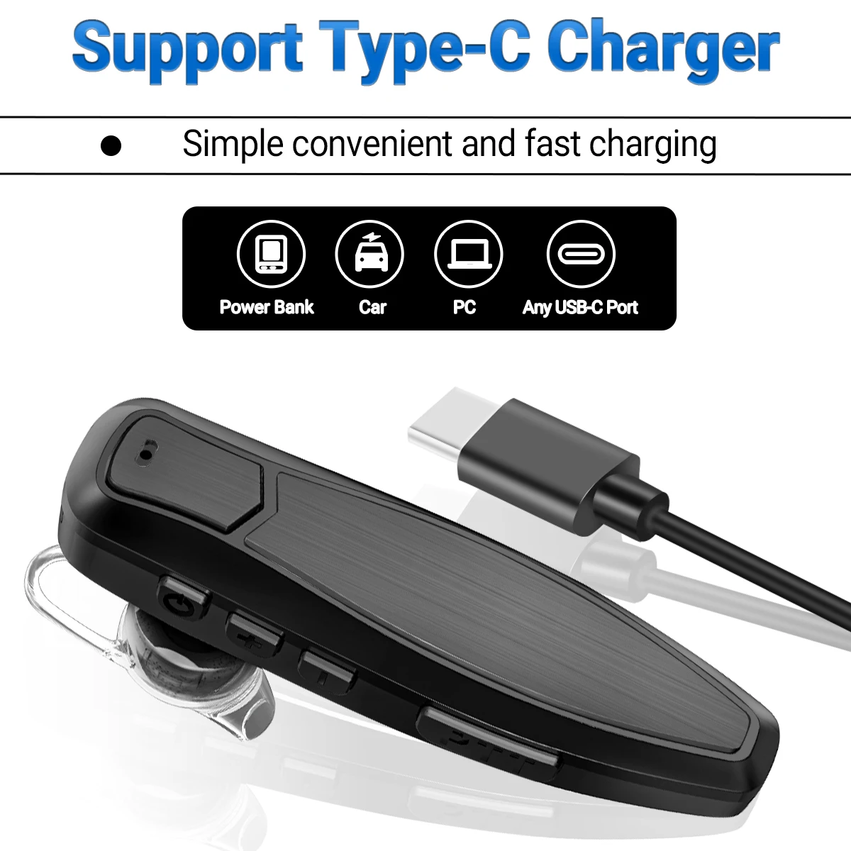 BT-E1 auriculares inalámbricos Bluetooth con cargador para Quansheng UV K5 (8) K6 UV 5R Plus Baofeng UV-5R UV-17 BF-888S Radio - imagen 3