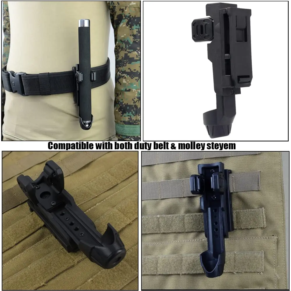 MOLLE-funda de bastón para bastón táctico, cinturón extensible de 360 grados, soporte para bastón telescópico de 21 "-26" - imagen 5