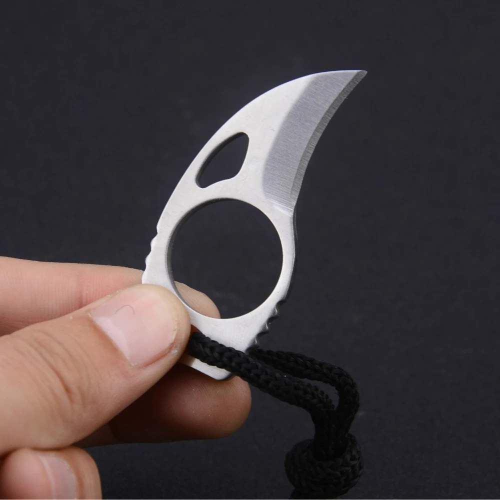 Cuchillo plegable acero inoxidable llavero supervivencia camping - imagen 2
