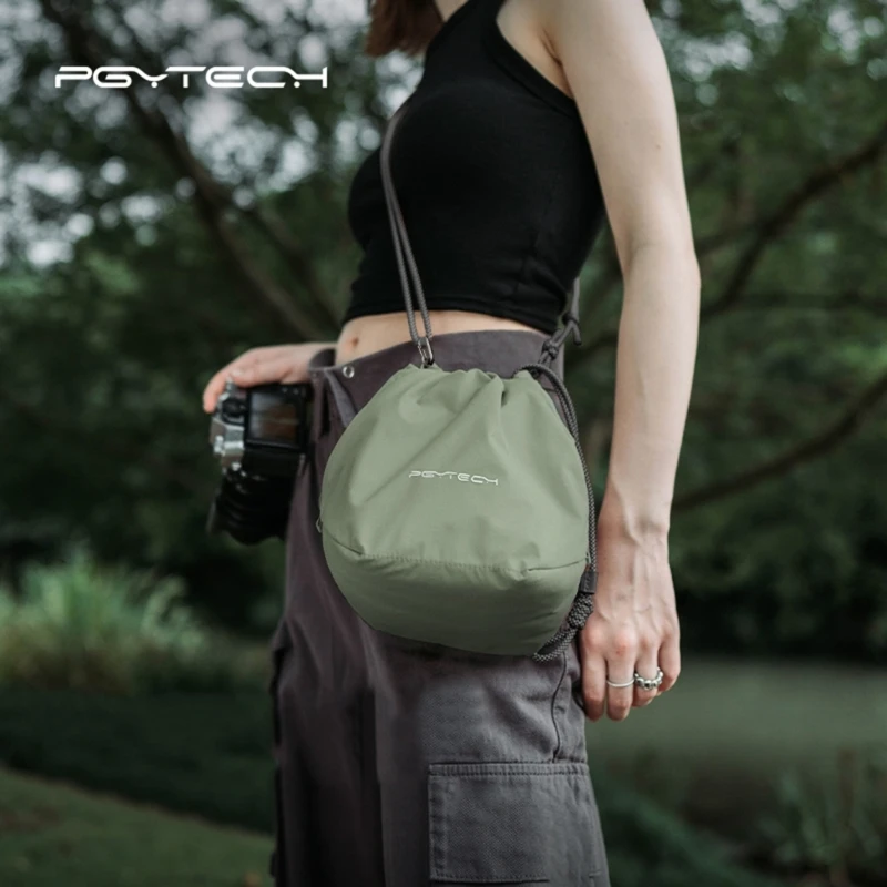 Bolsa almacenamiento a prueba polvo para lentes cámara, bolso colgante protector antiarañazos para DSLR, envío directo
