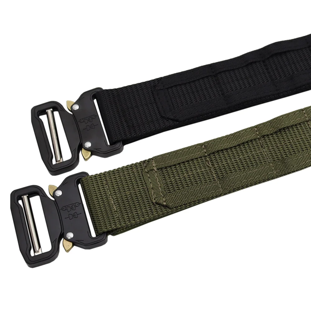 Cinturón de combate táctico cinturón de liberación rápida caza Airsoft deporte cinturón para hombre cinturón duradero con hebilla de Metal para exteriores - imagen 5