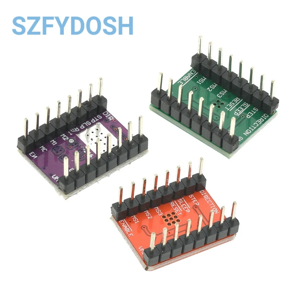 1/510 Uds piezas de impresora 3D StepStick A4988 DRV8825 controlador de Motor paso a paso con disipador de calor portador Reprap rampas 1,4 - imagen 2