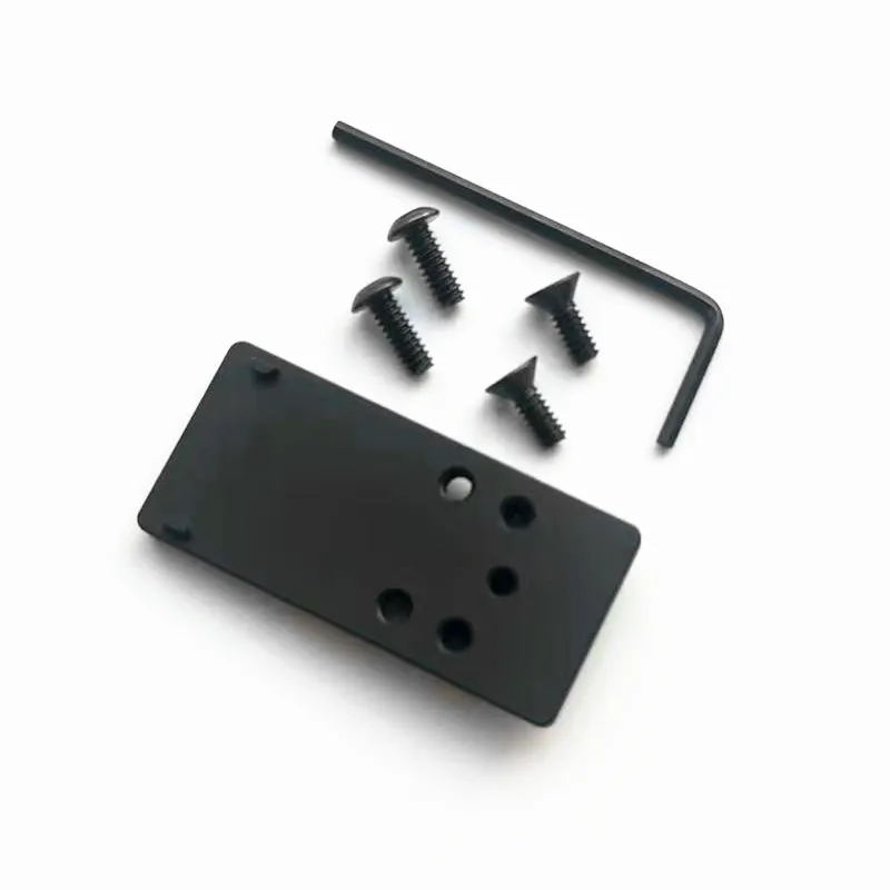 Placa de montaje de mira de punto rojo óptico de Metal para Ruger SR22 DA/SA Compact 22 LR Fit Docter ADE Burris Vortex viper HS 407K 507K 14,2mm - imagen 2