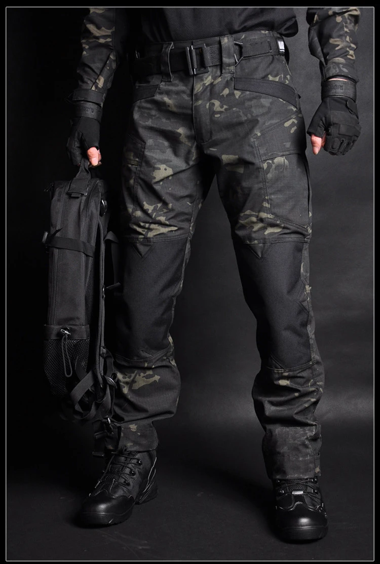 Pantalones tácticos de camuflaje para caza, ropa de carga reforzada con rodilla, Airsoft, duradero, envío directo, Primavera, calidad - imagen 5