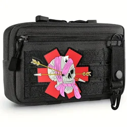 Parche de PVC 3D con cabeza de esqueleto, chaleco táctico, sombreros con gancho y bucle, insignia de moral, mochila, pegatinas decorativas, parches para brazalete para ropa